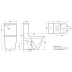 Toilet Suite Rimless Flush BTW A3314C S/P Pan